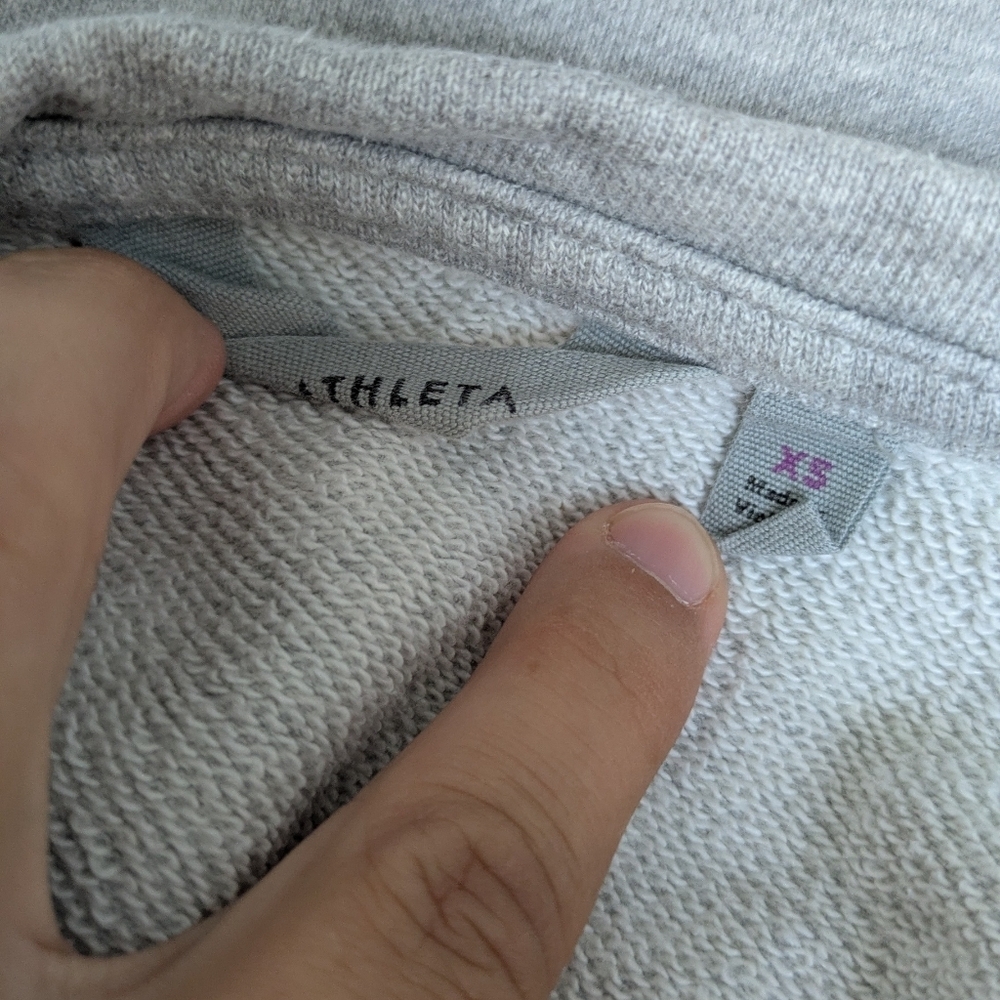 Athleta Cityscape Crewneck Grey Side Zipper Sweatshirt XS - Picture 4 of 6